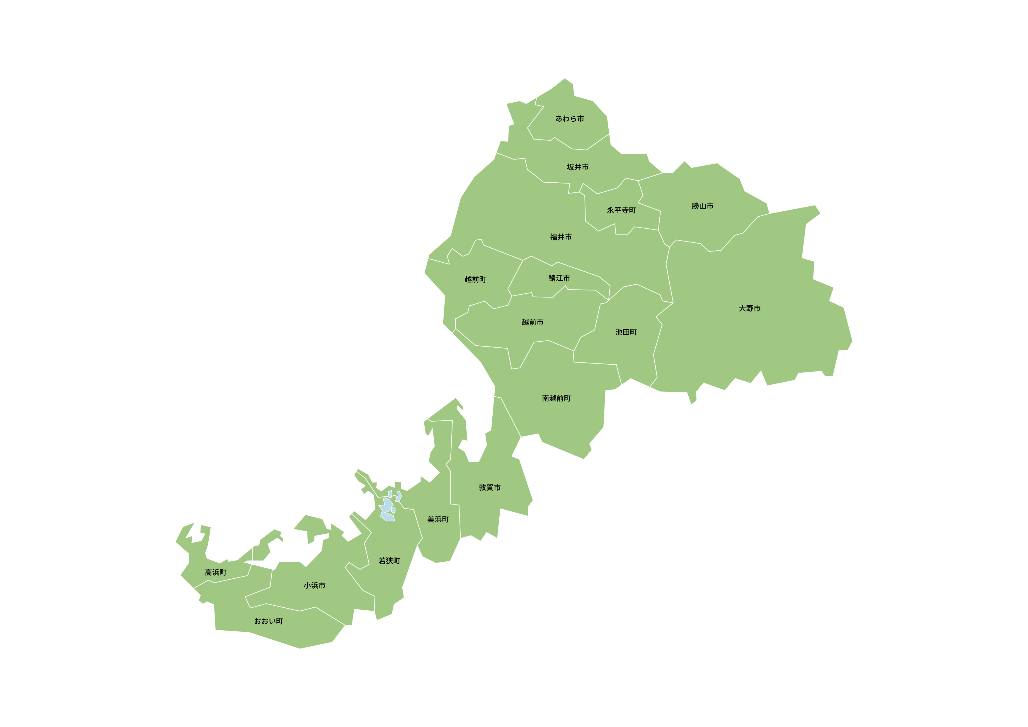 福井県の地図