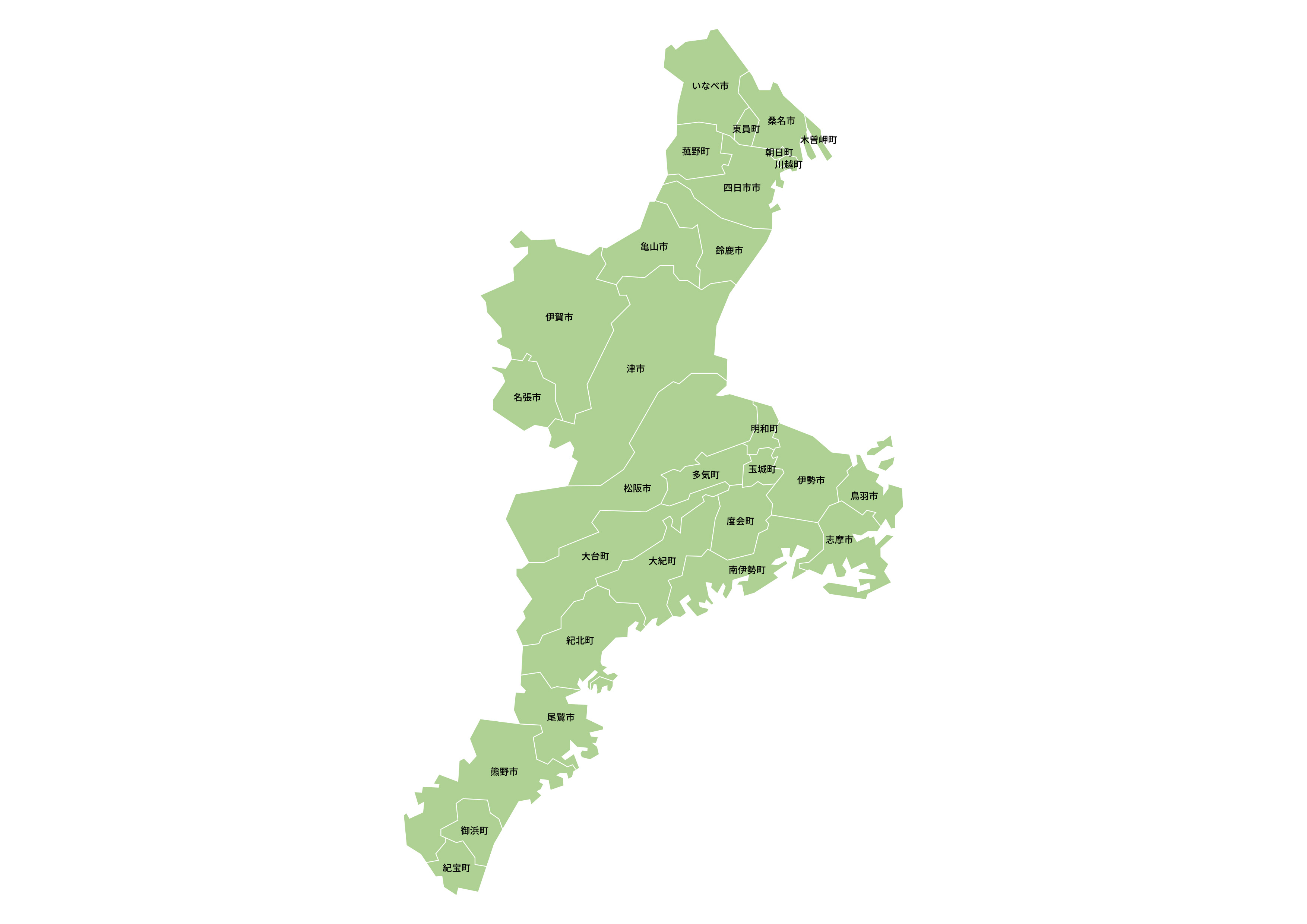 三重県の地図