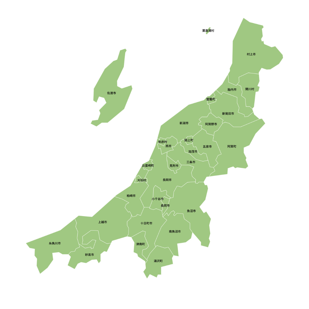 新潟県の地図