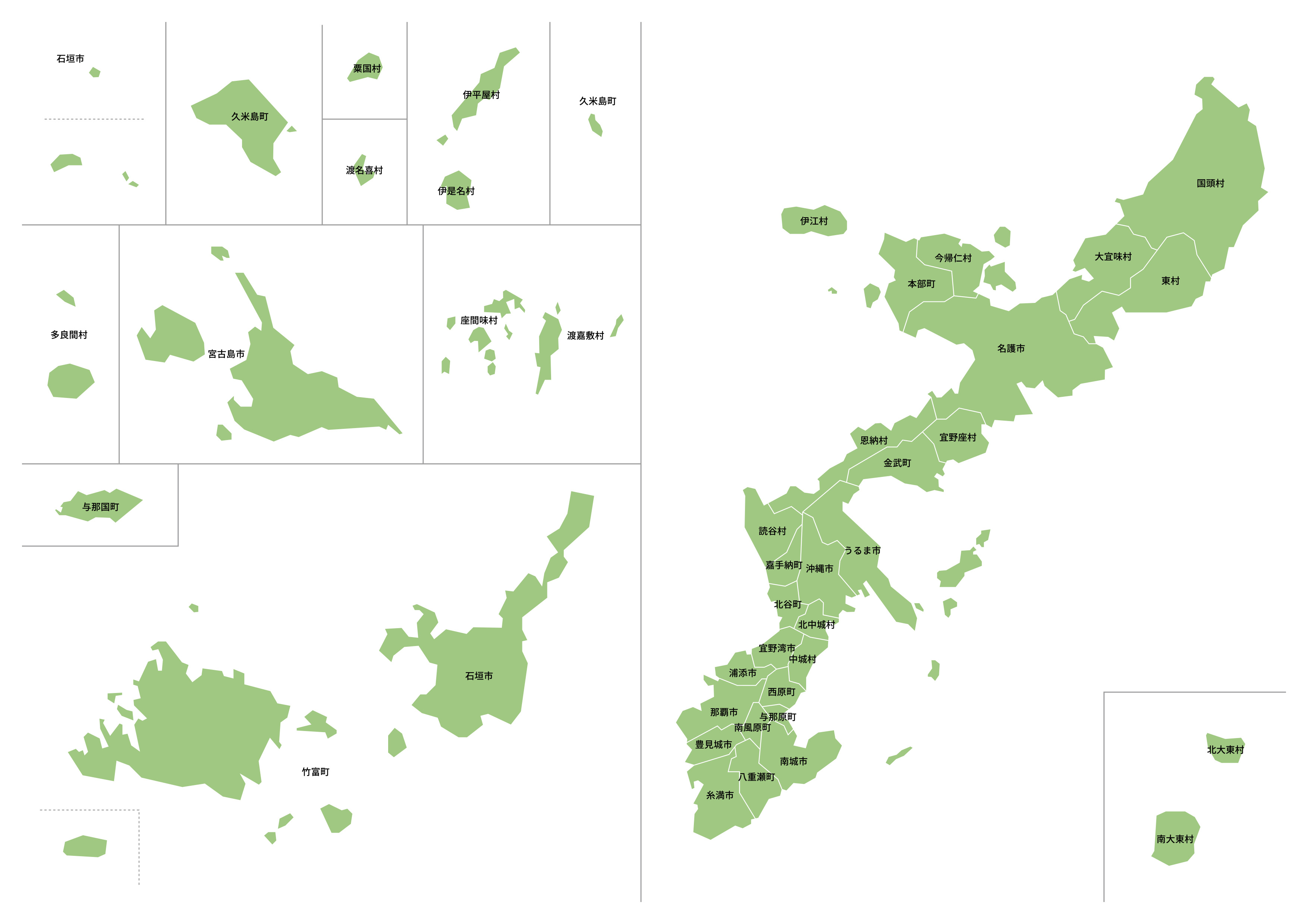 沖縄県の地図