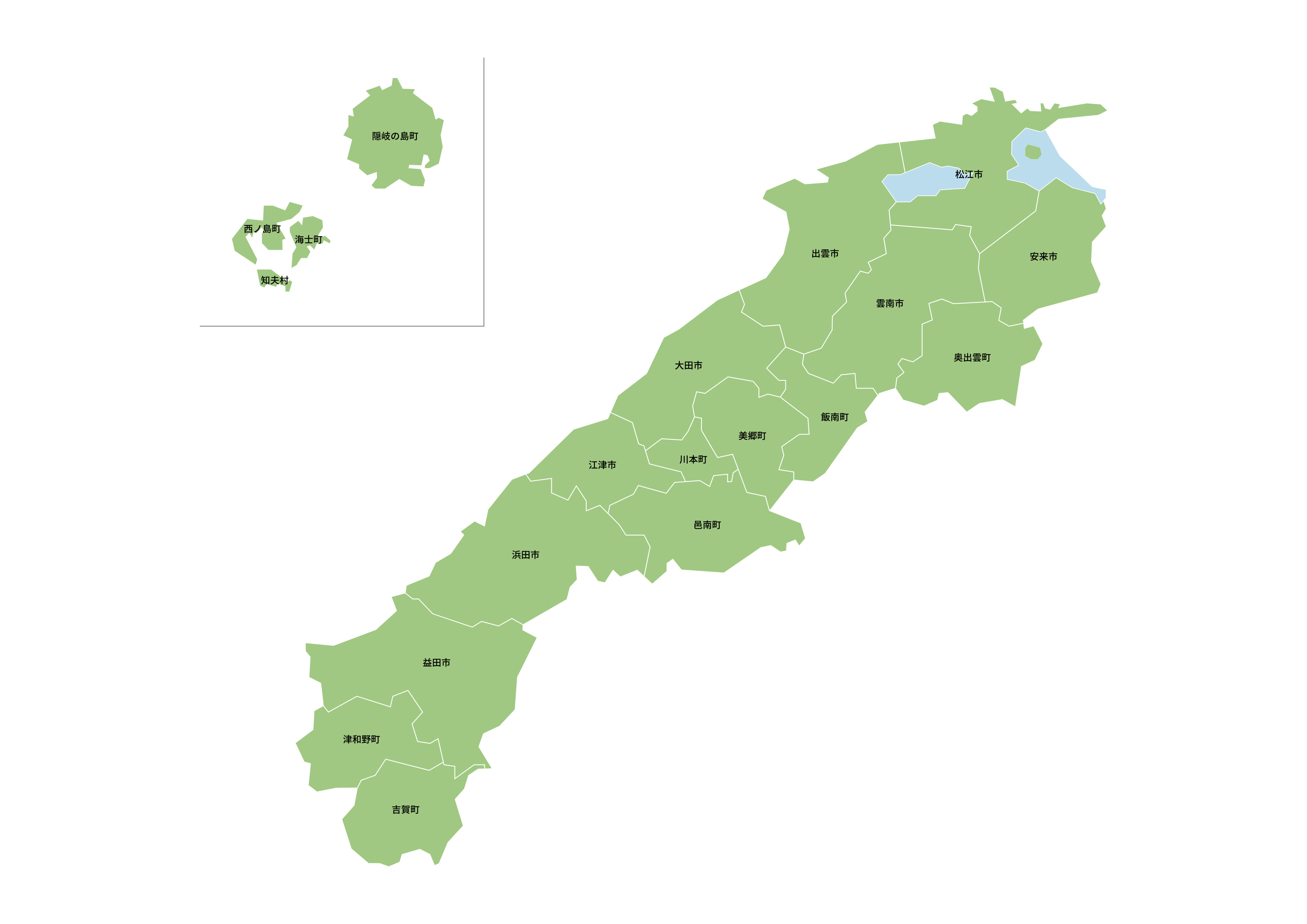 島根県の地図