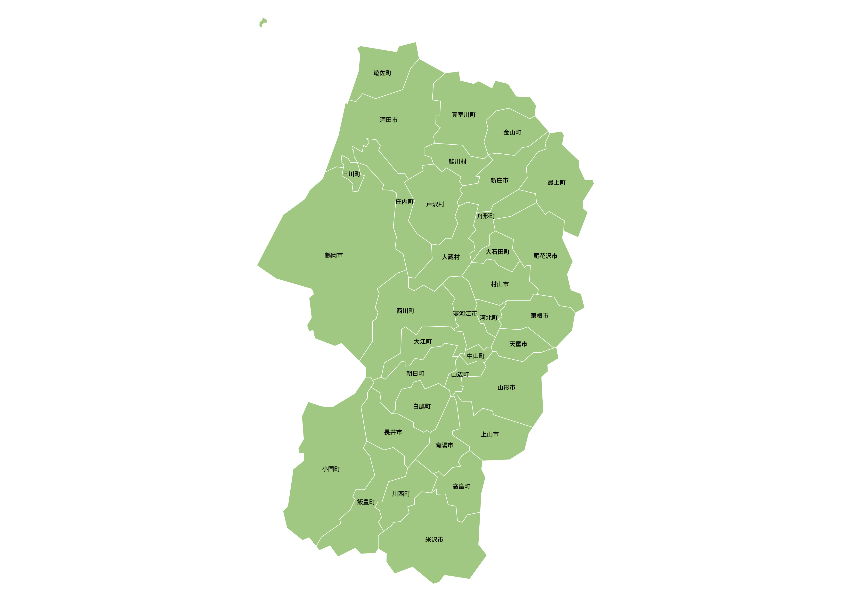 山形県の地図