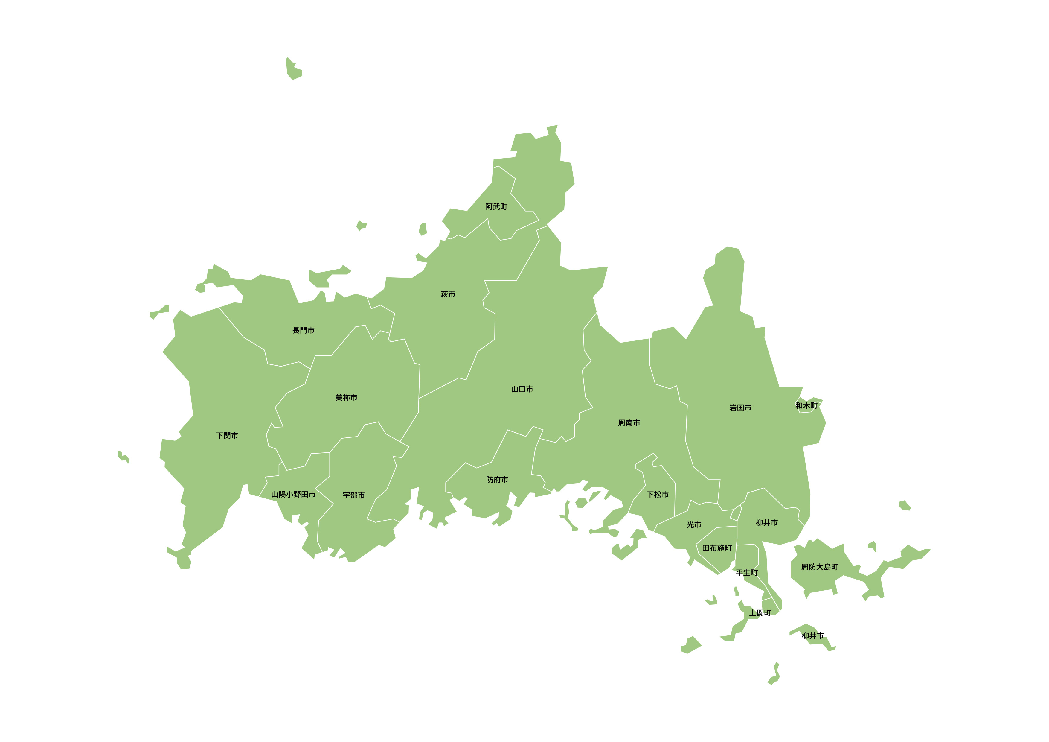 山口県の地図